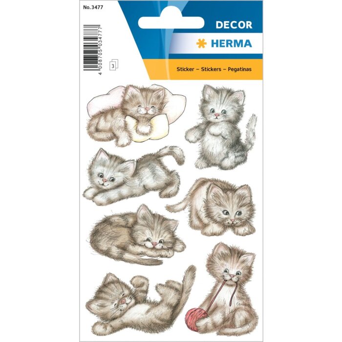 Štítky na šperky HERMA DECOR cute kitten 3 listy