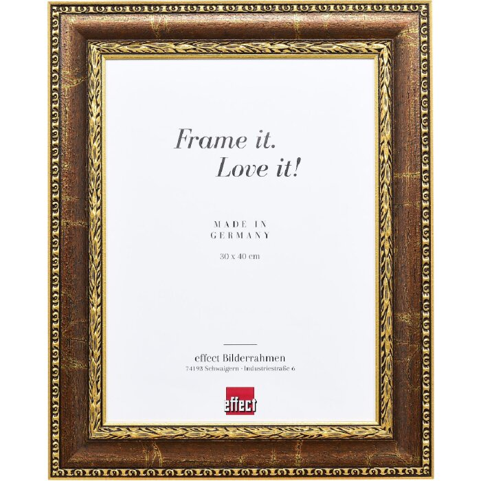 Effect drevený rám Profil 31 s antireflexným sklom, hnedý 7x10 cm