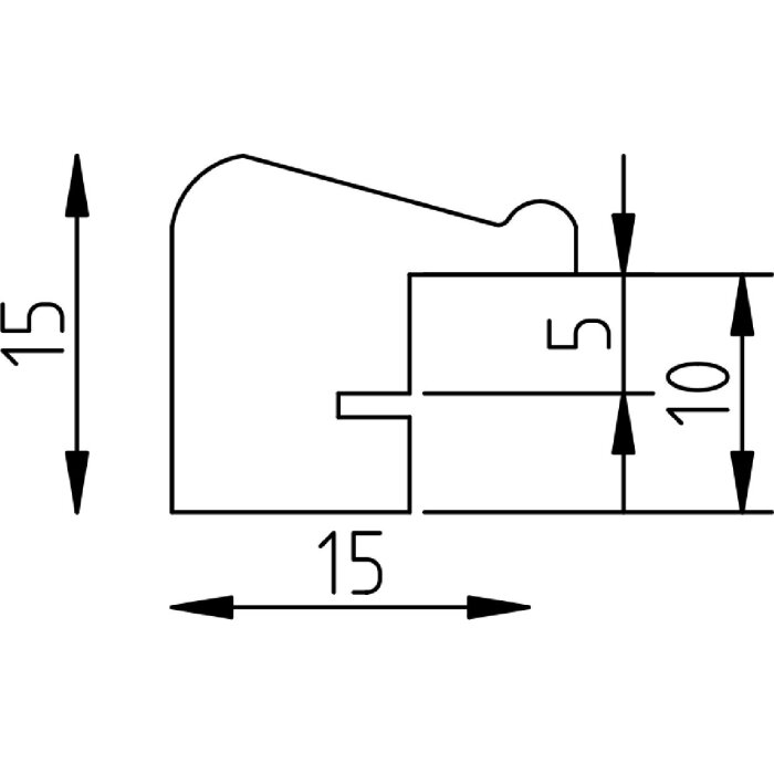 Effect Holzrahmen Profil 22 orechový 25x50 cm s múzejným sklom