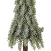 Clayre & Eef 66428 Künstlicher Weihnachtsbaum Ø 13x50 cm grün-weiß