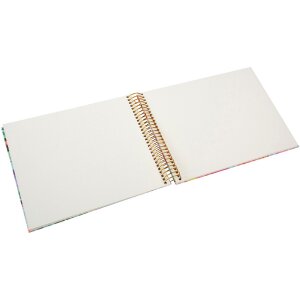 Goldbuch Spirálové album Velvet Bloom 23x17 cm, biely s zlatou gravúrou