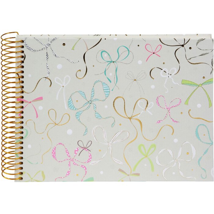 Goldbuch Spirálový album v farbe Taupe s reliéfom 23x17 cm, 40 biele stránky