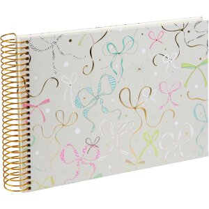 Goldbuch Spirálový album v farbe Taupe s reliéfom 23x17 cm, 40 biele stránky