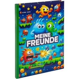 Goldbuch Freundebuch Level Up! – kvalitný krajčírny tlač, 15x21 cm, 88 stránok