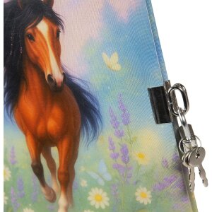 Goldbuch Denník Wiesenglück 16x16 cm, biely s bezpečnostným zámkom