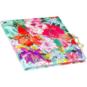 Goldbuch Denníček Velvet Bloom 16x16 cm v zlatej alebo striebornej farbe