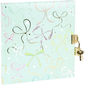 Goldbuch Denníček Ribboné taupe 16x16 cm, zlaté reliéfne tlačenie, elegantný dizajn