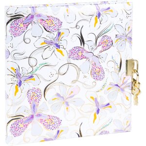 Goldbuch Deník Orchid Mood Biela 16x16 cm s zlatým prežiadanim a západím