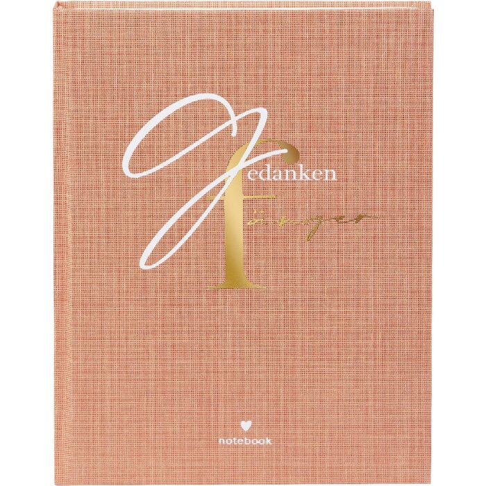 Goldbuch Notizbuch Gedankenfänger 15x22 cm 200 Seiten Leinenbindung Weiß Gold