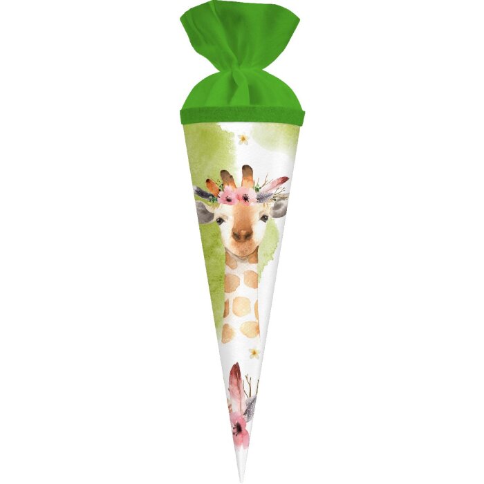 Goldbuch Geschwistertüte Giraffe – lakovaný kartón s filc. zatváracím výstrihom 35x11 cm