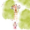 Goldbuch Geschwistertüte Giraffe – lakovaný kartón s filc. zatváracím výstrihom 35x11 cm