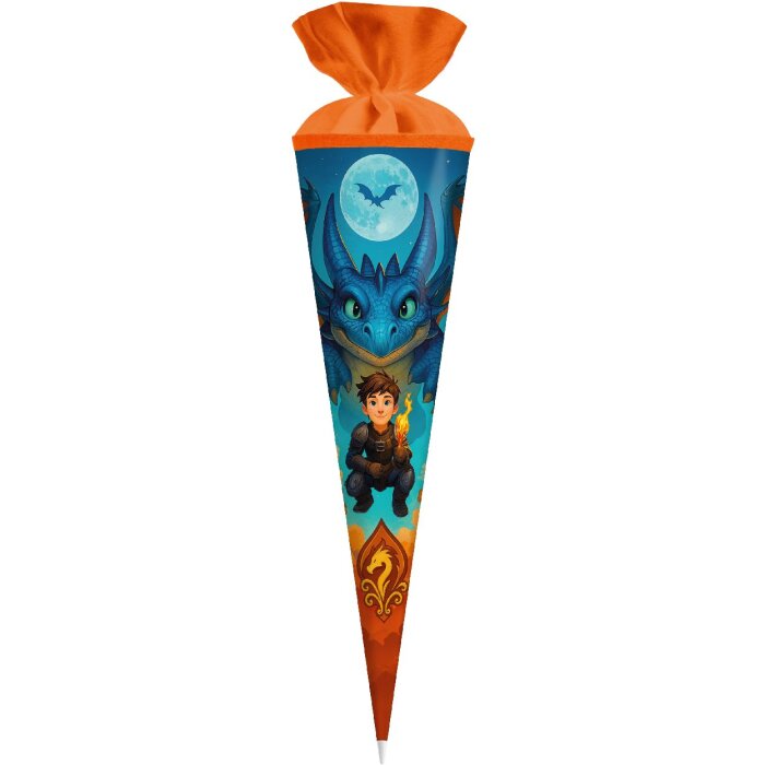 Goldbuch Školský kužeľ Drak priateľ 70x19 cm - lakovaný kartón