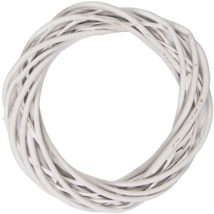 Clayre & Eef Deko Kranz Rattan Weiß Ø...