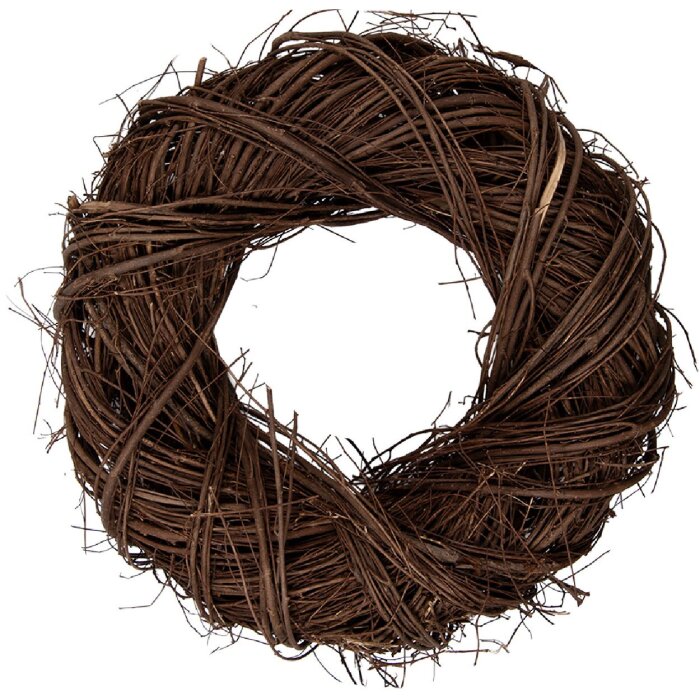 Clayre & Eef Deko Kranz Rattan Braun Ø 35x9 cm rustikal für Tür Wand Tisch Deko