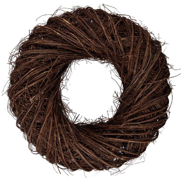 Clayre & Eef Deko Kranz Rattan Braun Ø 50x13 cm rustikal für Tür Wand Tisch Deko
