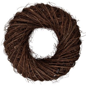 Clayre & Eef Deko Kranz Rattan Braun Ø 50x13 cm rustikal für Tür Wand Tisch Deko