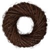 Clayre & Eef Deko Kranz Rattan Braun Ø 50x13 cm rustikal für Tür Wand Tisch Deko