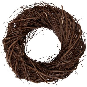 Clayre & Eef Deko Kranz Rattan Braun Ø 25x7 cm rustikal für Tür Wand Tisch Deko