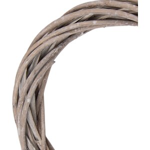 Clayre & Eef 6RO0603XS Rattan-Kranz Braun Ø 20x3 cm für Weihnachtsdekoration