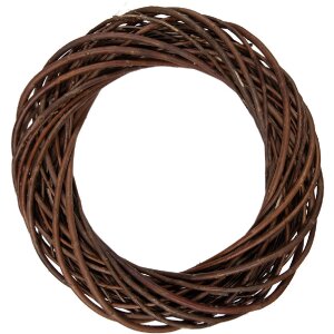 Clayre & Eef 6RO00604L Weihnachtskranz aus Rattan Braun Ø 50 cm