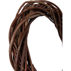 Clayre & Eef 6RO0604M Rattan-Kranz Braun Ø 40x7 cm Weihnachtsdeko