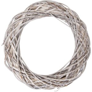 Clayre & Eef 6RO0610LW Weihnachtskranz aus Rattan...