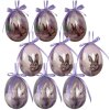 Clayre & Eef 66450 Dekoratívny set vianočných vajíčok 9 kusov Ø 5x8 cm farbený plast
