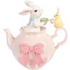 Clayre & Eef dekoratívna figúrka Kaninchen biely a ružový 20x14x20 cm