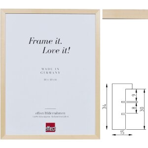 Effect 2480 Holzrahmen Profil Linde viele Formate 7x10...