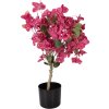 Clayre & Eef Dekorácia Bougainvillea 30x30x90 cm ružové kvety zelené listy