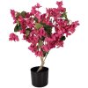 Clayre & Eef Dekorácia Bougainvillea 30x30x90 cm ružové kvety zelené listy
