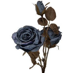 Clayre & Eef 5PL0241BL dekoratívna vetva s kvetmi modro-zelená 12x12x70 cm