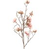 Clayre & Eef Dekorácia vetva s kvetmi ružová a hnedá 15x20x90 cm