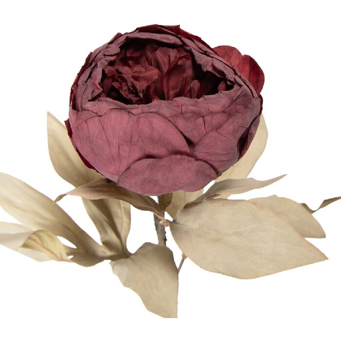 Clayre & Eef Umělá kvetina červeno-zelená 11x11x62 cm