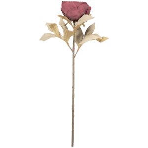 Clayre & Eef Umělá kvetina červeno-zelená 11x11x62 cm