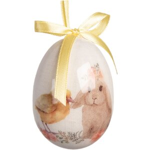 Clayre & Eef dekoratívne vajíčkové figúrky modro-biele Ø 5x8 cm, set 9 kusov