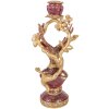 Clayre & Eef Držiak sviečok v tvare jelenia fialovo-zlatý 14x11x31 cm