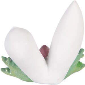 Clayre & Eef Dekoratívna figúrka s ušami zajačika 12x9x11 cm viacfarebná biela