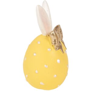 Clayre & Eef Dekorácia Ei, žltobiele,...