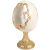 Clayre & Eef Vajíčko s králičkom bielo-zlaté 12x11x22 cm