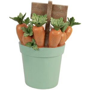 Clayre & Eef dekoratívna figúrka králik bielo-modrá 21x20x28 cm