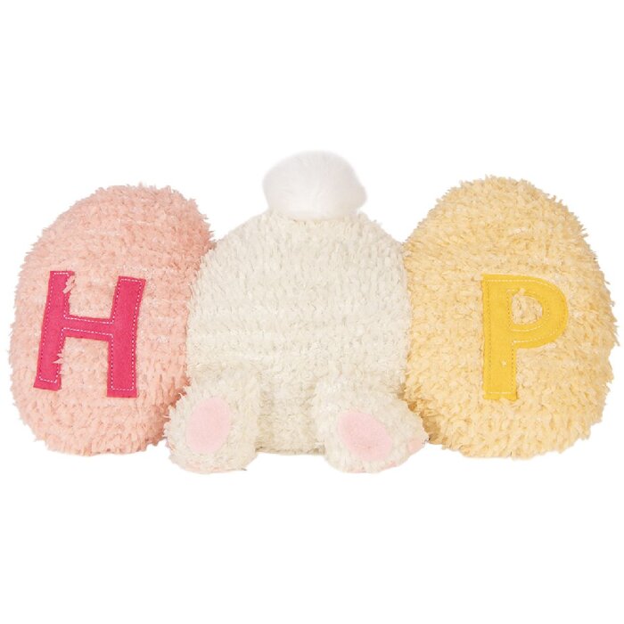 Clayre & Eef Vankúš Zvieratko Biely s Ružovými Detailmi 36x12x20 cm