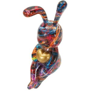 Mauro Ferretti Dekoratívna figúrka Coniglietto Psyco – Multicolor Hase z polyresinu, 23 cm