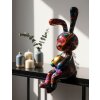 Mauro Ferretti Dekoratívna figúrka Coniglietto Psyco – Multicolor Hase z polyresinu, 23 cm
