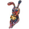 Mauro Ferretti Dekoratívna figúrka Coniglietto Psyco – Multicolor Hase z polyresinu, 23 cm