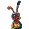 Mauro Ferretti Dekoratívna figúrka Coniglietto Psyco – Multicolor Hase z polyresinu, 23 cm