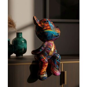 Mauro Ferretti figúrka Orsetto Psyco 10,5x12x23,5 cm polyresín multicolor zlatá