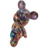 Mauro Ferretti Dekoratívna Figúrka Orsetto Psyco Pop-Art Medveď Multicolor s Zlatou Šnúrkou 12,5x9,5x25 cm