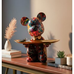 Mauro Ferretti Figúrka CANE PSYCO Multicolor 22.5cm s miskou