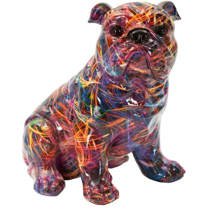 Mauro Ferretti Figúrka Buldog PSYCO 21,5x15,5x21 cm Polyresin Multicolour